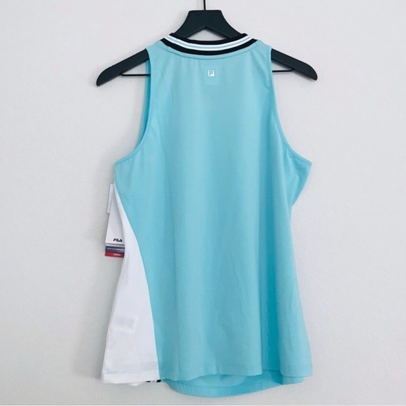 New! Fila Tennis Love Game Full Coverage Aqua Blue UPF 50+ Tank Top - Picture 5 of 16
